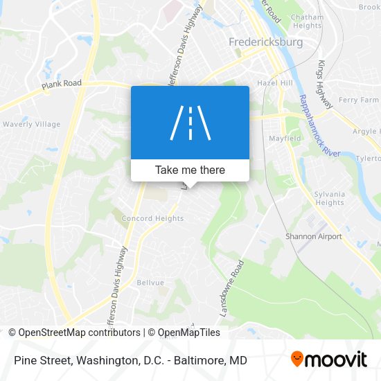 Pine Street map