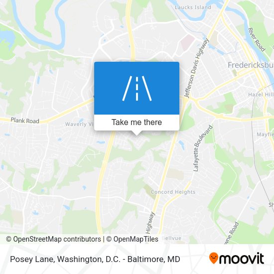 Posey Lane map