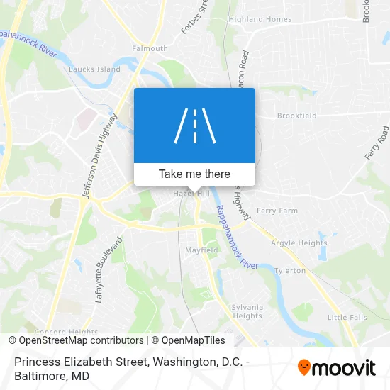 Princess Elizabeth Street map