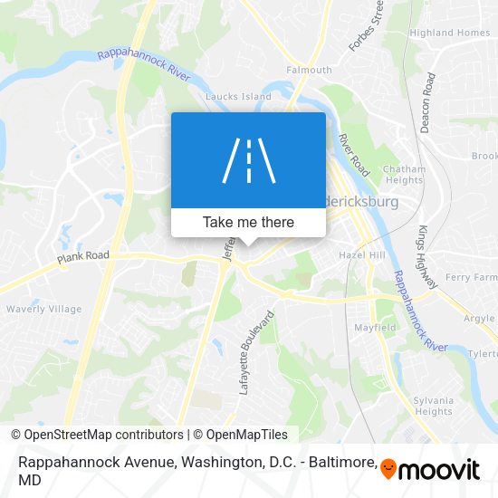 Mapa de Rappahannock Avenue
