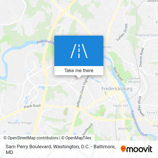 Sam Perry Boulevard map