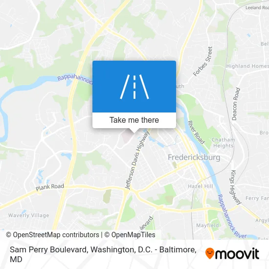 Sam Perry Boulevard map