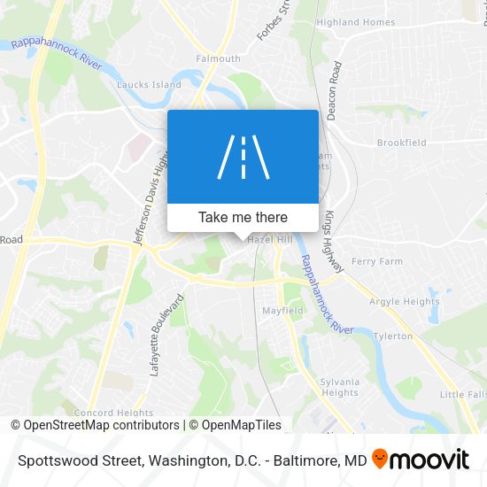 Mapa de Spottswood Street