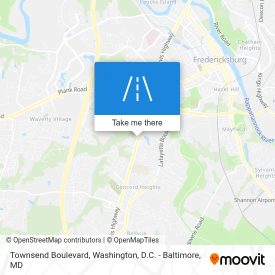 Townsend Boulevard map
