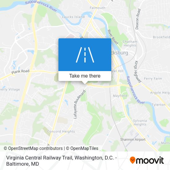 Mapa de Virginia Central Railway Trail