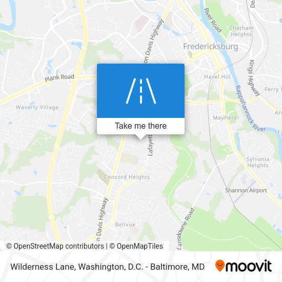 Mapa de Wilderness Lane