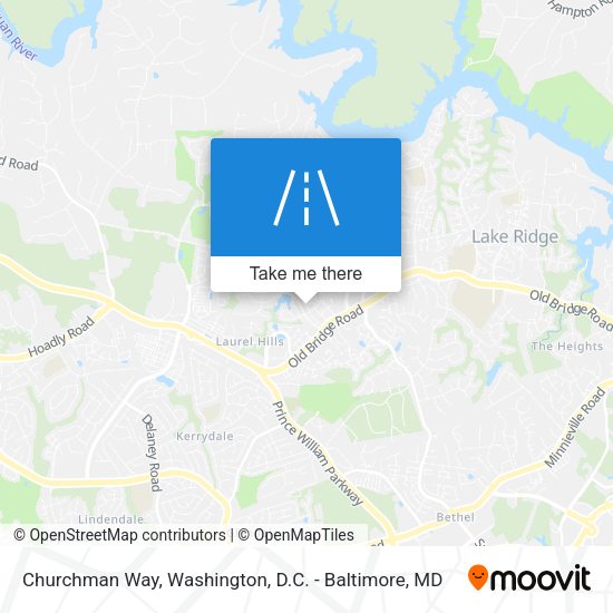 Churchman Way map