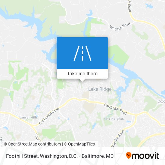 Foothill Street map