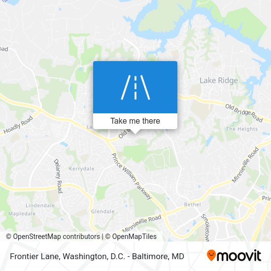 Frontier Lane map