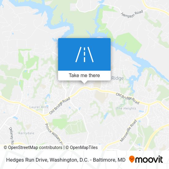 Hedges Run Drive map