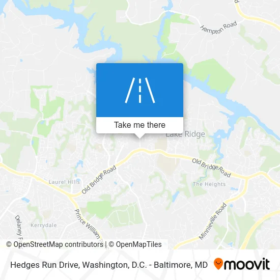 Hedges Run Drive map