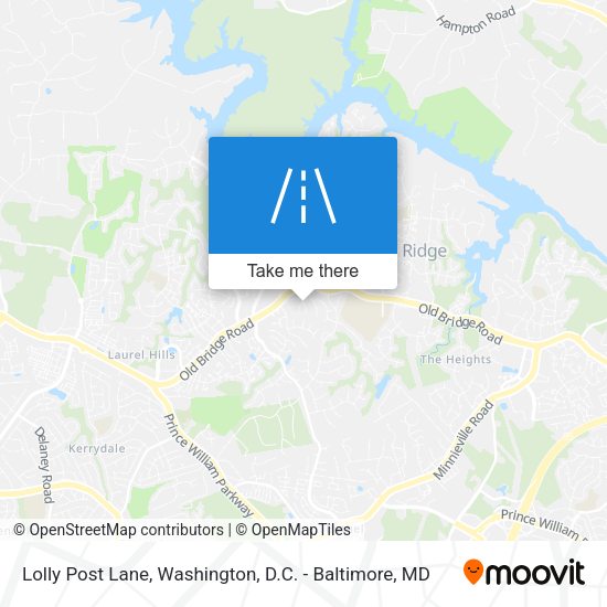 Lolly Post Lane map