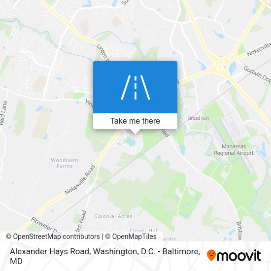 Alexander Hays Road map