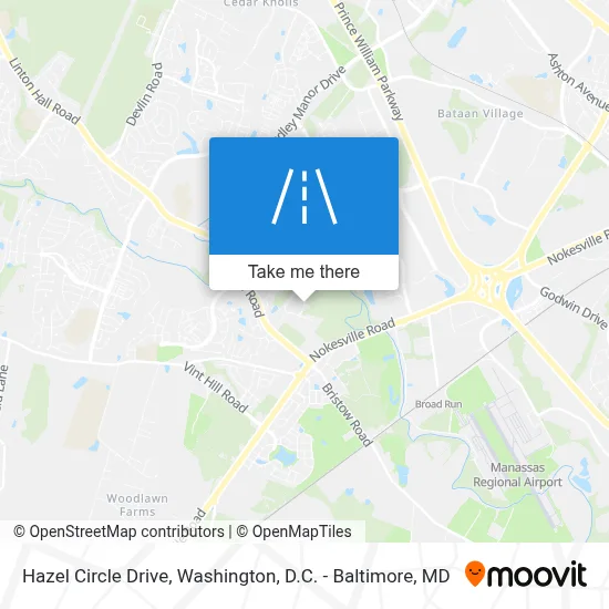 Hazel Circle Drive map
