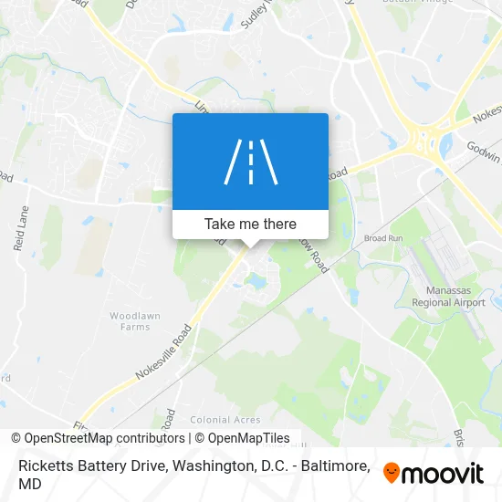 Ricketts Battery Drive map