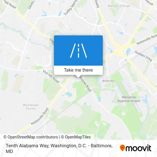 Tenth Alabama Way map