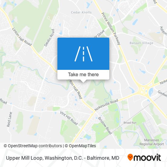 Upper Mill Loop map