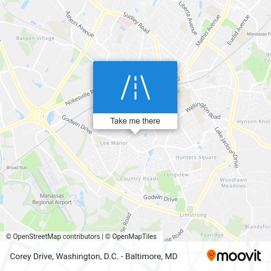 Corey Drive map