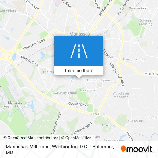 Manassas Mill Road map