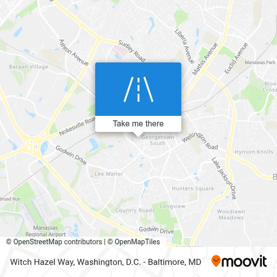 Witch Hazel Way map