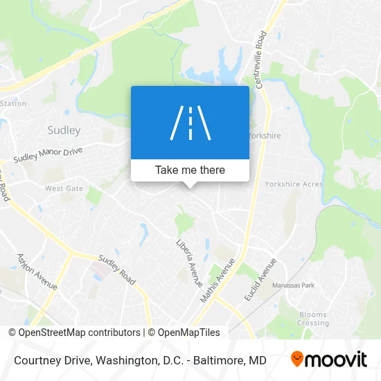 Courtney Drive map