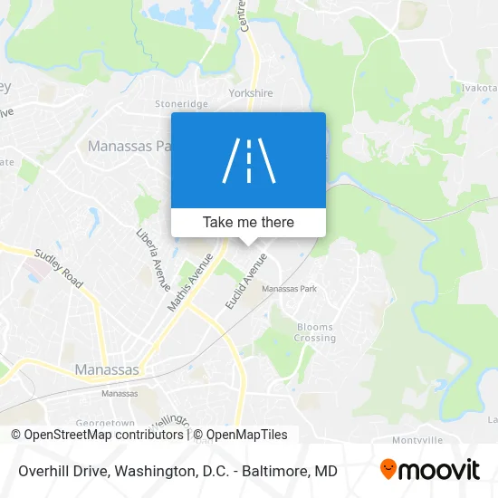 Overhill Drive map