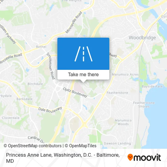 Princess Anne Lane map