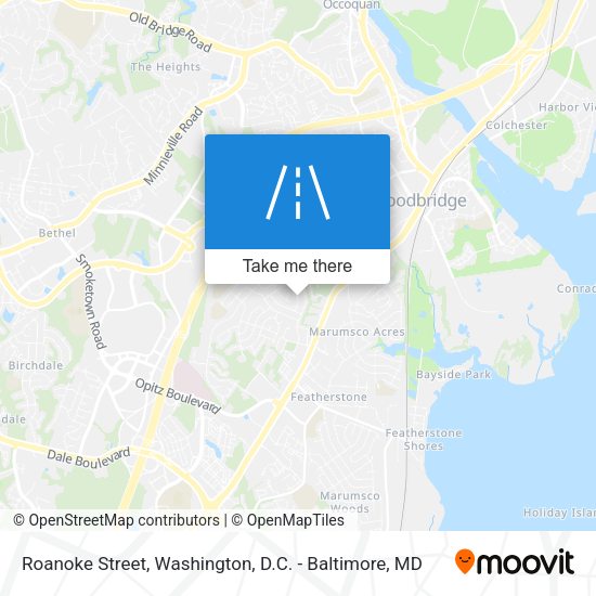 Mapa de Roanoke Street