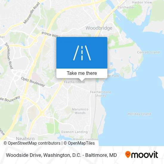 Woodside Drive map