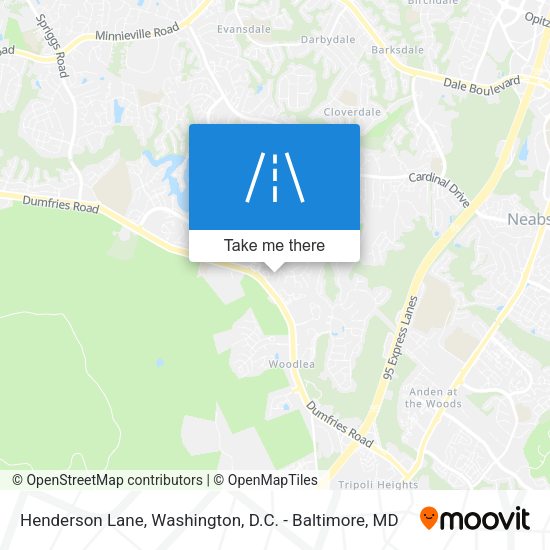 Henderson Lane map
