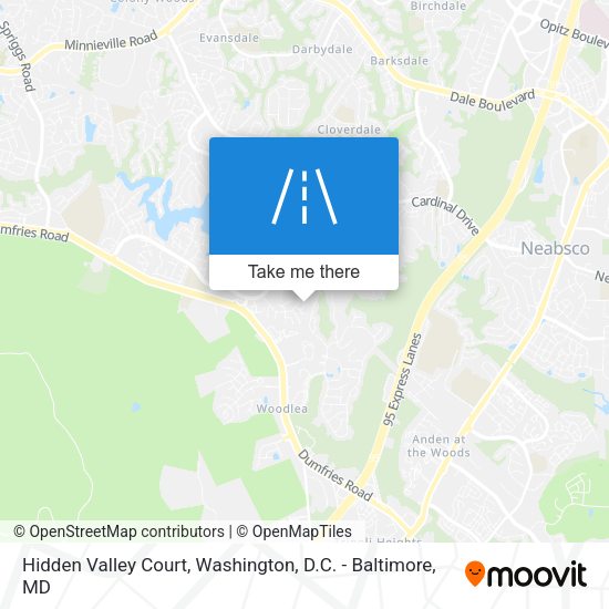 Hidden Valley Court map