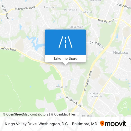 Kings Valley Drive map