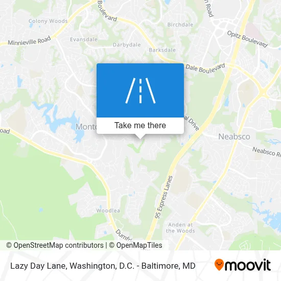 Lazy Day Lane map