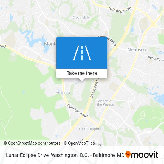 Lunar Eclipse Drive map