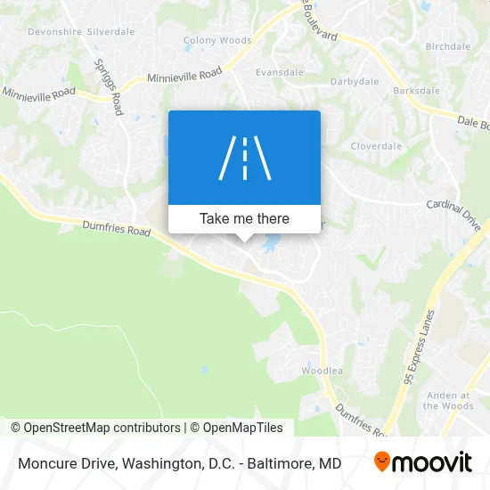 Moncure Drive map