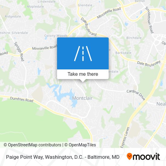 Paige Point Way map
