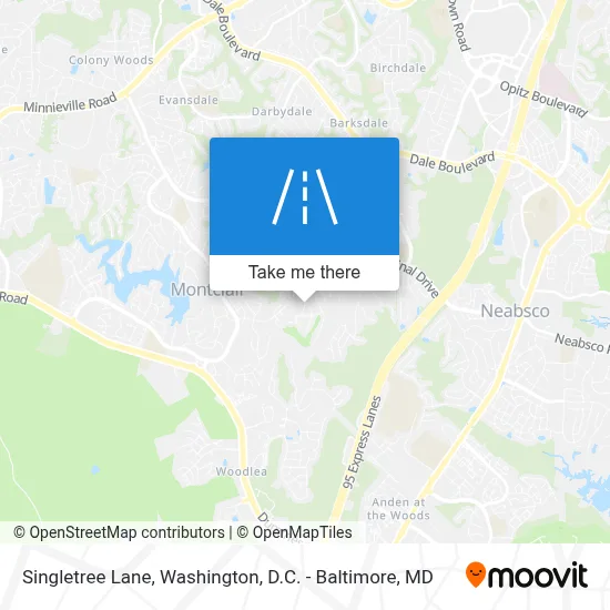 Singletree Lane map