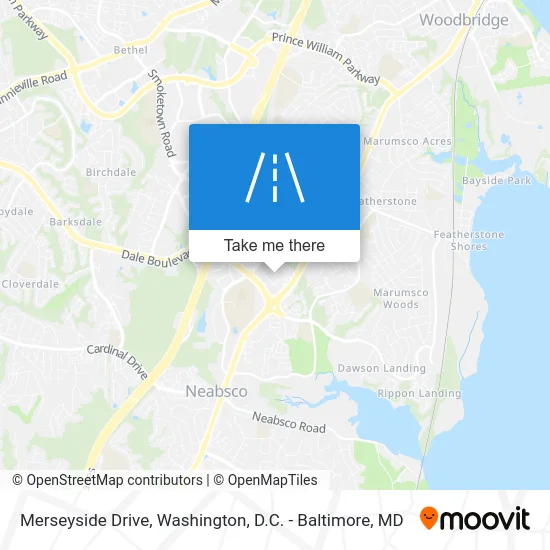 Merseyside Drive map