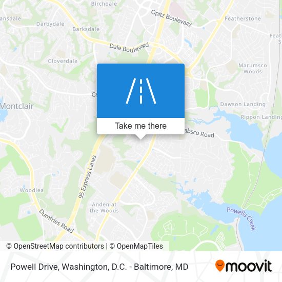 Powell Drive map