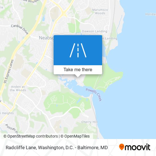 Radcliffe Lane map