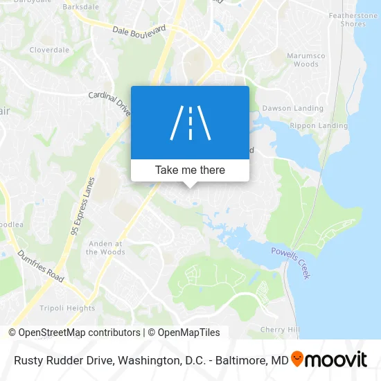 Rusty Rudder Drive map