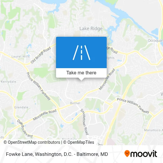 Fowke Lane map