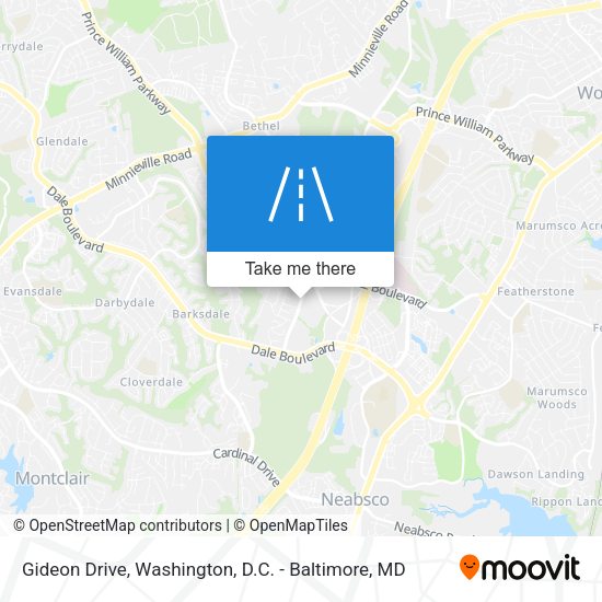 Gideon Drive map