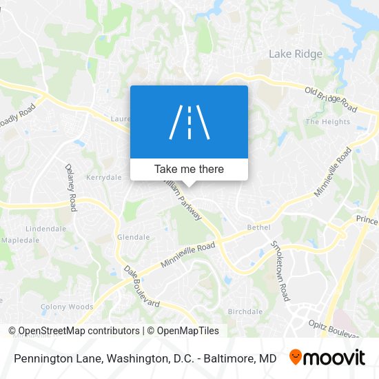 Pennington Lane map