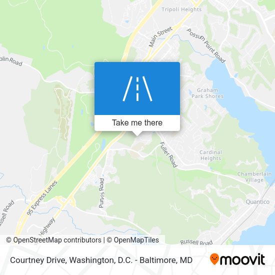 Courtney Drive map