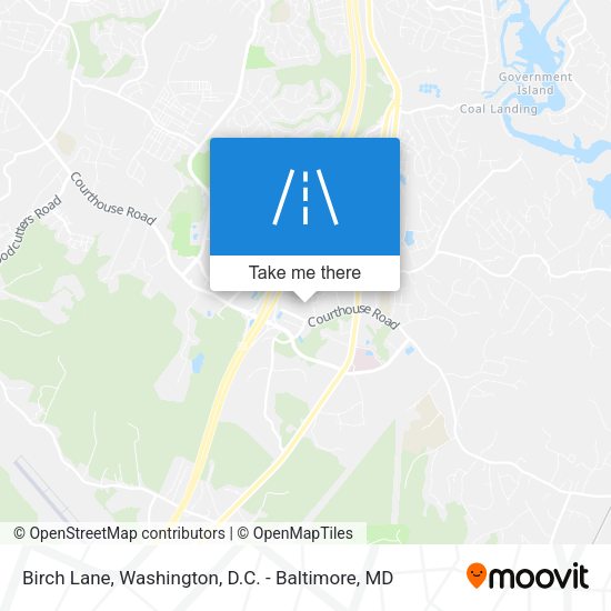Birch Lane map