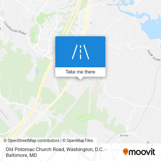 Old Potomac Church Road map