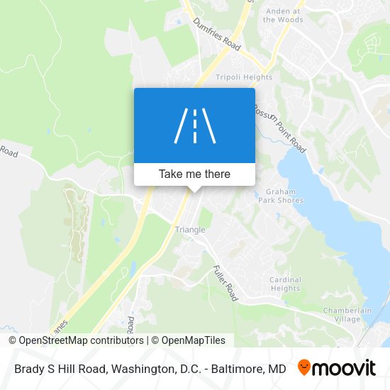 Brady S Hill Road map