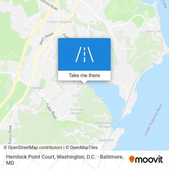 Hemlock Point Court map