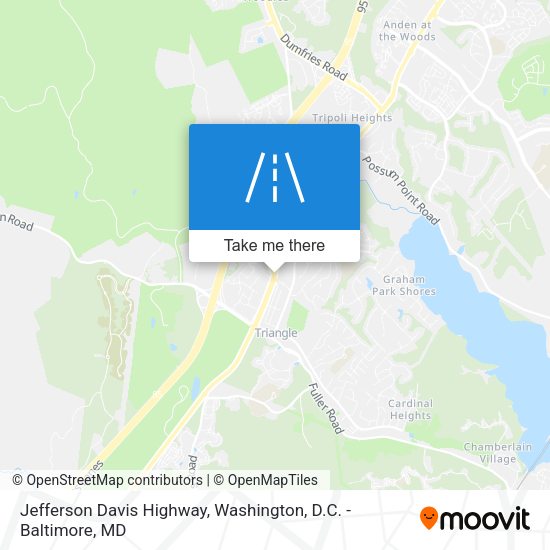 Jefferson Davis Highway map